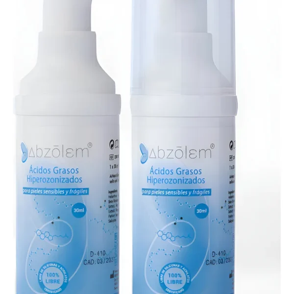 Aceite regenerador Abzolem 30ml con ácidos grasos hiperozonizados en Medicalab SPA.