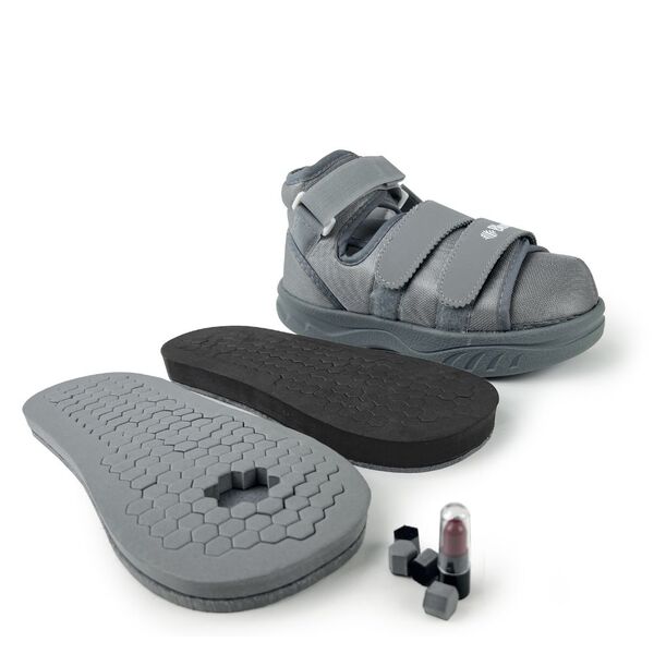 Zapato de descarga para cuidado de heridas blunding con plantilla lego en Medicalab SPA