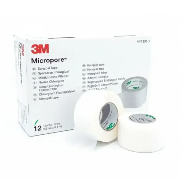 Cinta de papel médica Micropore 3M color blanco Medicalab SPA