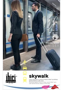 Calcetín de compresión Ibici Skywalk 16-20 mmHg unisex para viaje Medicalab SPA