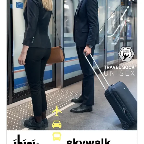 Calcetín de compresión Ibici Skywalk 16-20 mmHg unisex para viaje Medicalab SPA