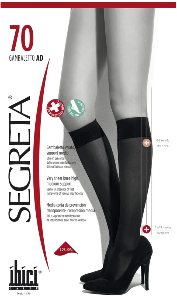 Gambaletto Segreta 70 compresión graduada 11-14 mmHg Medicalab SPA